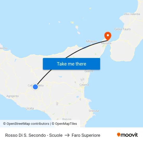 Rosso Di San Secondo - Schools to Upper Lighthouse map