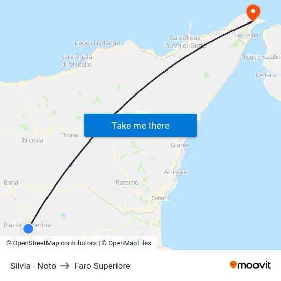 Silvia - Noto to Upper Lighthouse map