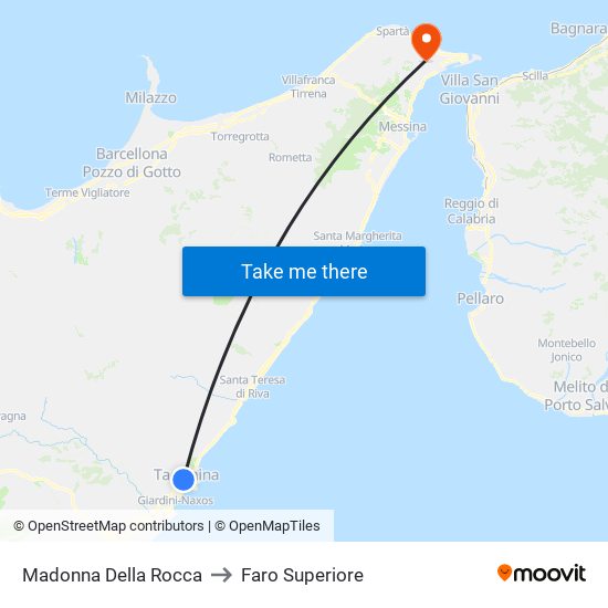 Madonna Della Rocca to Faro Superiore map