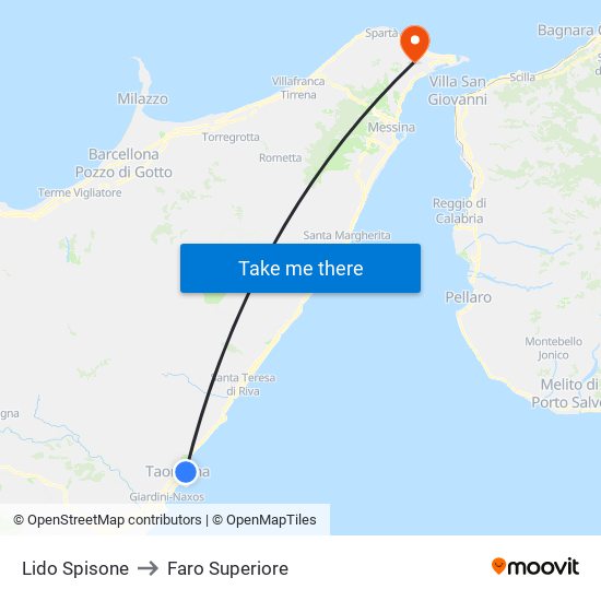 Lido Spisone to Faro Superiore map