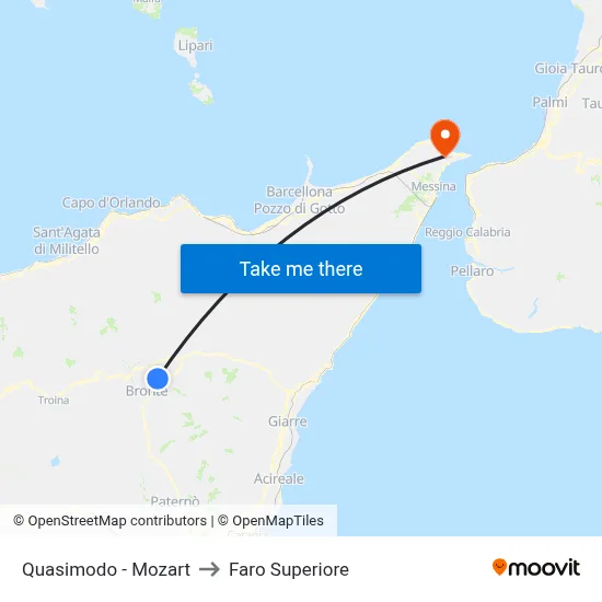 Quasimodo - Mozart to Upper Lighthouse map