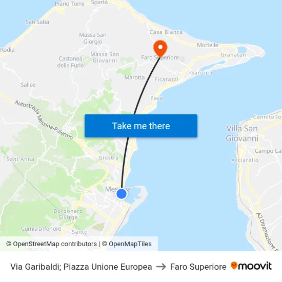 Via Garibaldi - European Union Square to Upper Lighthouse map