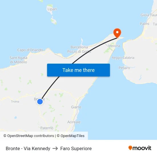 Bronte - Kennedy Street to Upper Lighthouse map