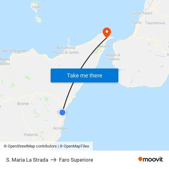 S. Maria La Strada to Faro Superiore map