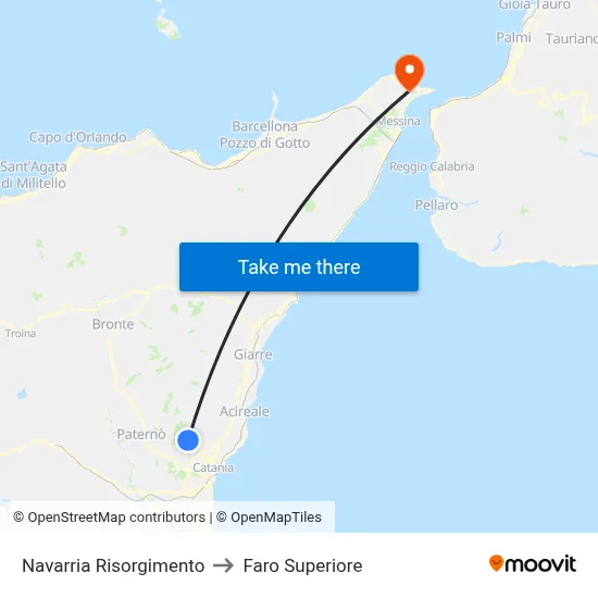 Navarria Risorgimento to Upper Lighthouse map