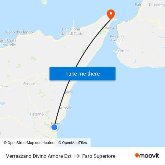 Verrazzano Divino Amore Est to Faro Superiore map
