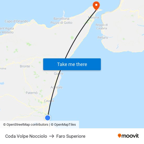 Coda Volpe Nocciolo to Faro Superiore map
