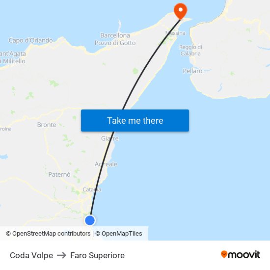 Coda Volpe to Faro Superiore map