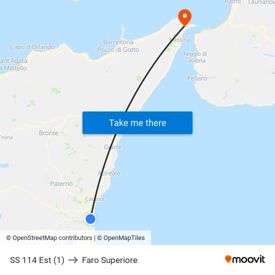 SS 114 Est (1) to Faro Superiore map