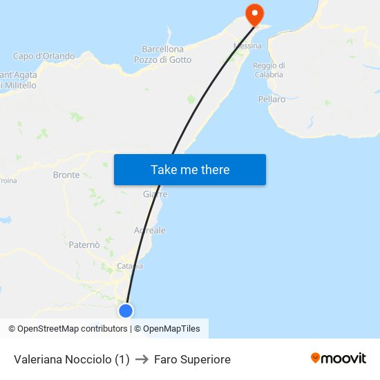 Valeriana Nocciolo (1) to Faro Superiore map
