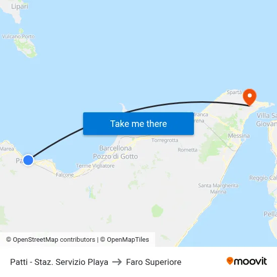 Patti - Playa Service Station to Upper Lighthouse map