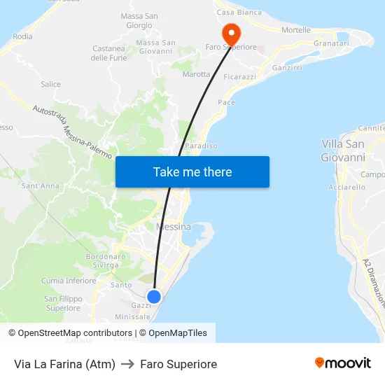 La Farina Street (Atm) to Upper Lighthouse map