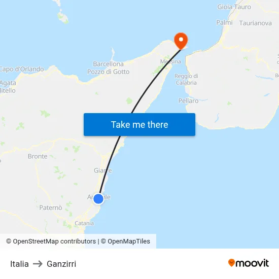 Italia to Ganzirri map