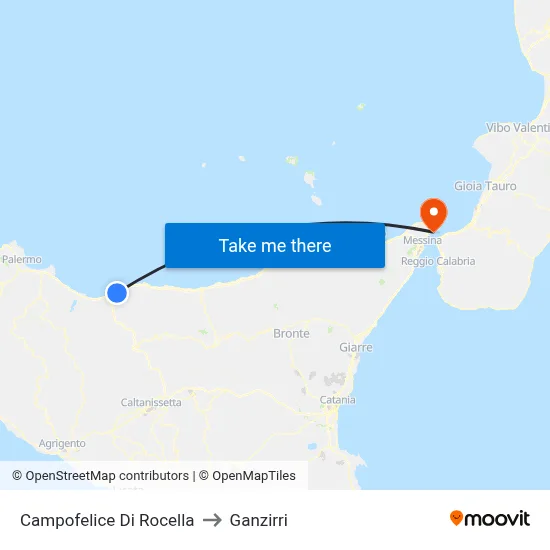 Campofelice Di Rocella to Ganzirri map