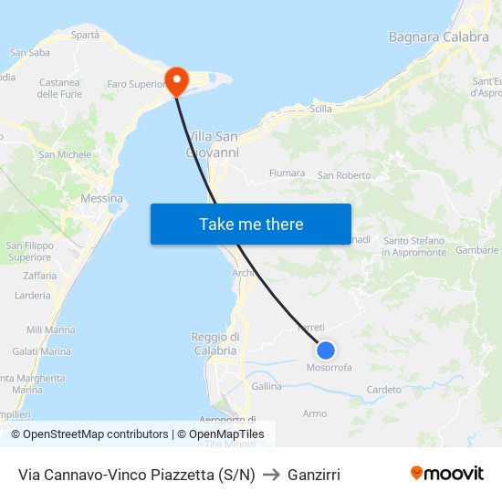 Via Cannavo-Vinco  Piazzetta  (S/N) to Ganzirri map