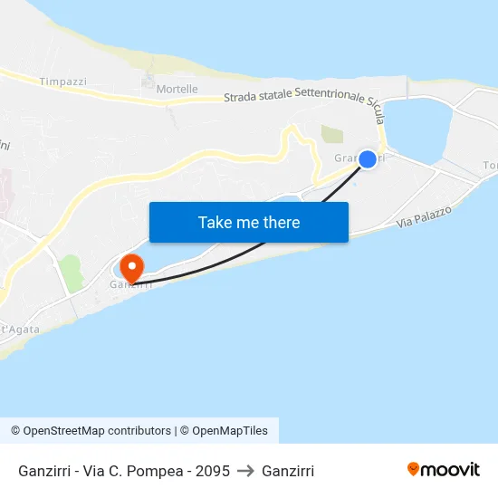 Ganzirri - Via C. Pompea - 2095 to Ganzirri map