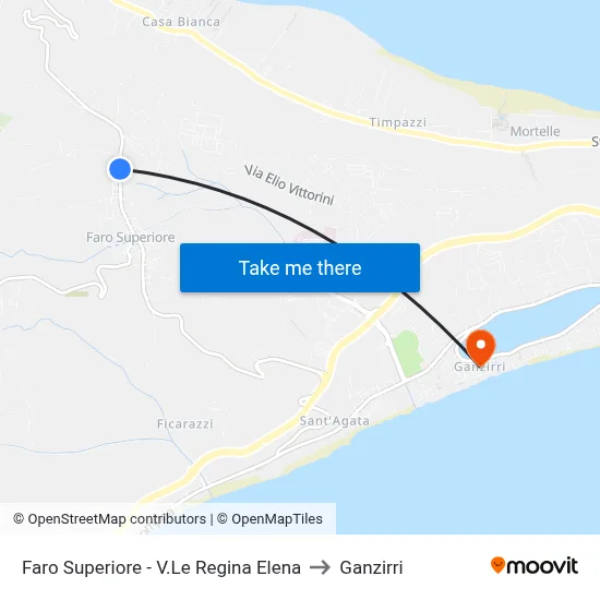 Faro Superiore - Queen Elena Avenue to Ganzirri map