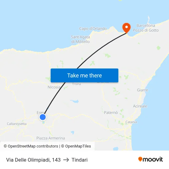 Olympic Street, 143 to Tindari map