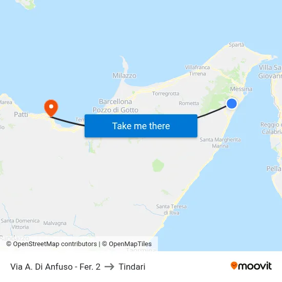 Via A. Di Anfuso - Fer. 2 to Tindari map