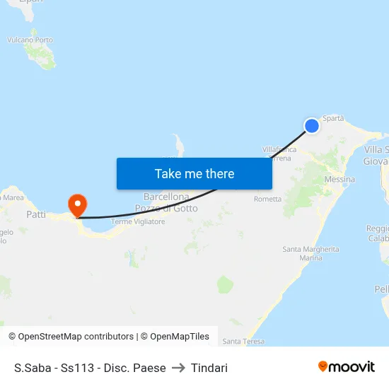 S.Saba - SS113 - Village Exit to Tindari map