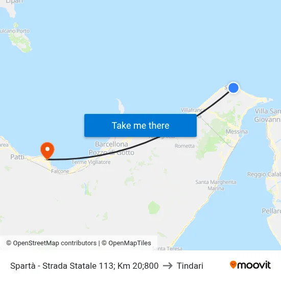 Sparta - State Road 113; Km 20;800 to Tindari map