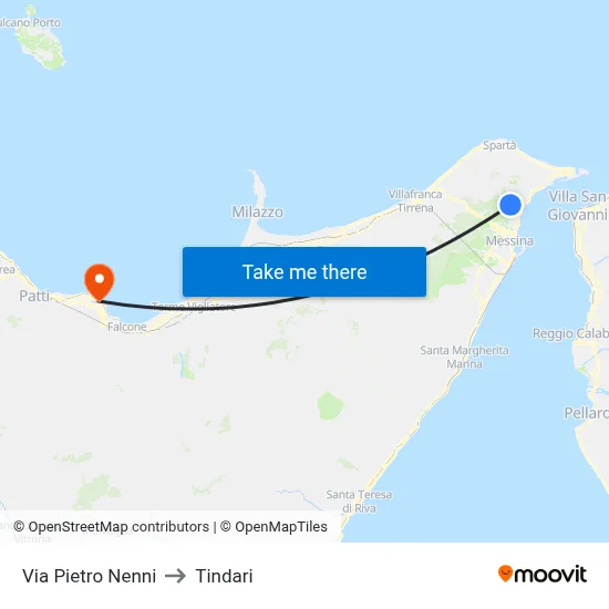 Pietro Nenni Street to Tindari map