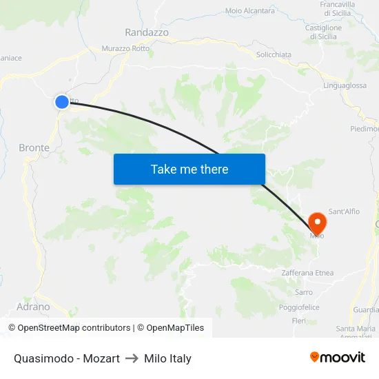 Quasimodo - Mozart to Milo Italy map