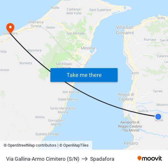 Via Gallina-Armo  Cimitero (S/N) to Spadafora map