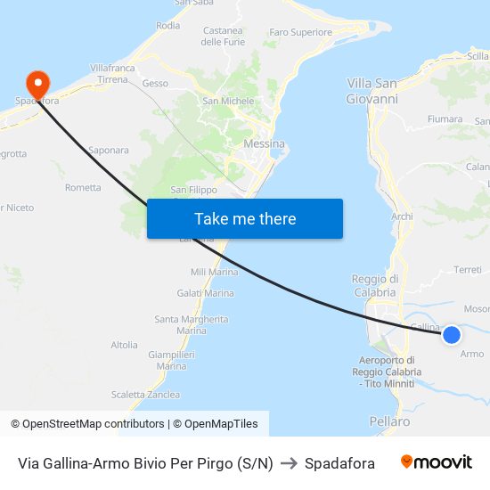 Via Gallina-Armo  Bivio Per Pirgo (S/N) to Spadafora map