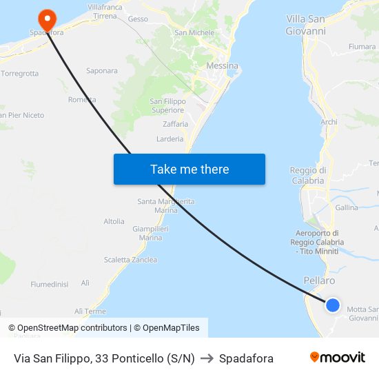 Via San Filippo, 33  Ponticello (S/N) to Spadafora map