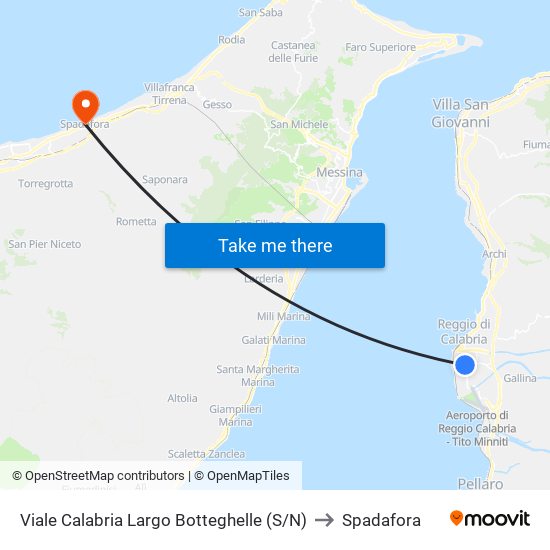 Viale Calabria  Largo Botteghelle (S/N) to Spadafora map