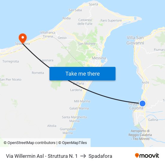 Via Willermin  Asl - Struttura N. 1 to Spadafora map