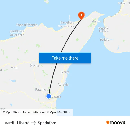 Verdi - Libertà to Spadafora map