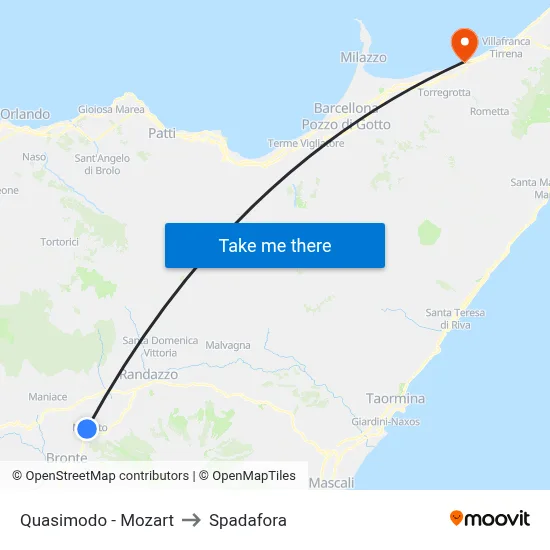 Quasimodo - Mozart to Spadafora map