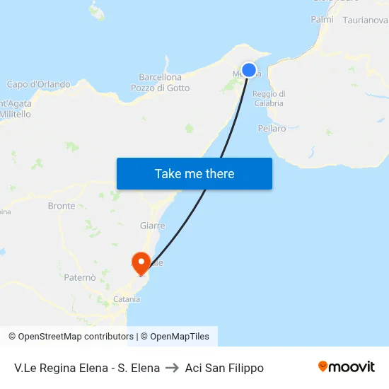 V.Le Regina Elena - S. Elena to Aci San Filippo map