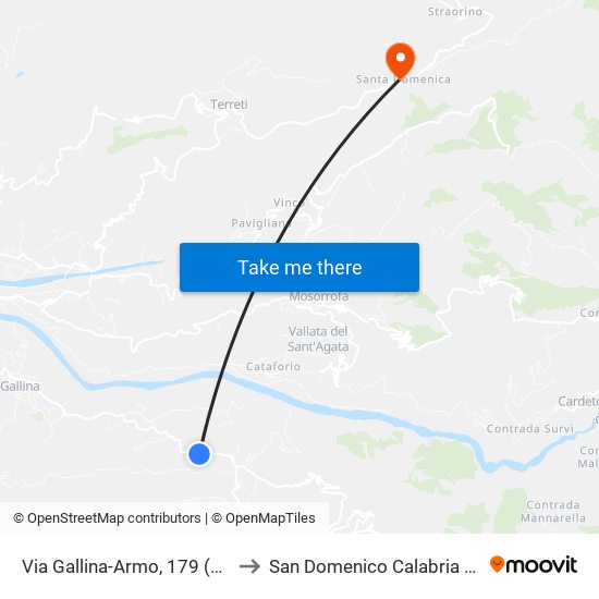 Via Gallina-Armo, 179  (S/N) to San Domenico Calabria Italy map