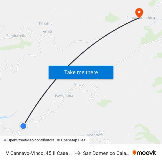 V Cannavo-Vinco, 45  II Case Isolate S/N to San Domenico Calabria Italy map