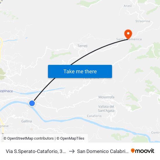 Via S.Sperato-Cataforio, 37 (S/N) to San Domenico Calabria Italy map