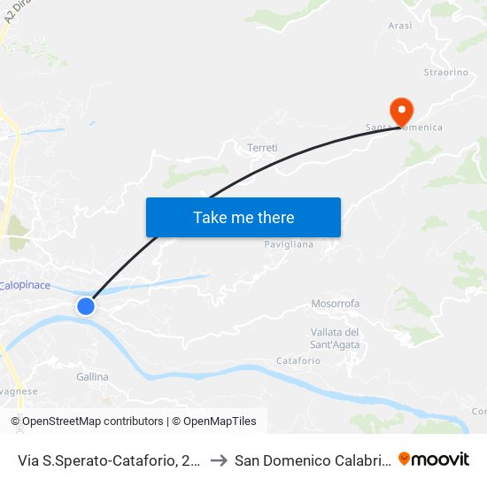 Via S.Sperato-Cataforio, 23 (N/S) to San Domenico Calabria Italy map