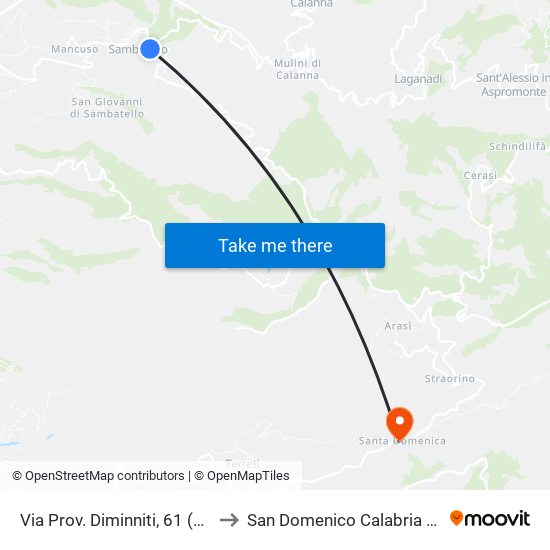 Via Prov. Diminniti, 61  (N/S) to San Domenico Calabria Italy map