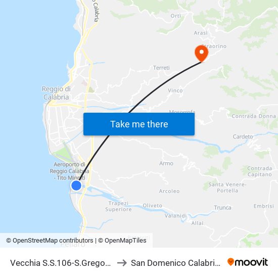 Vecchia S.S.106-S.Gregorio, 72 to San Domenico Calabria Italy map