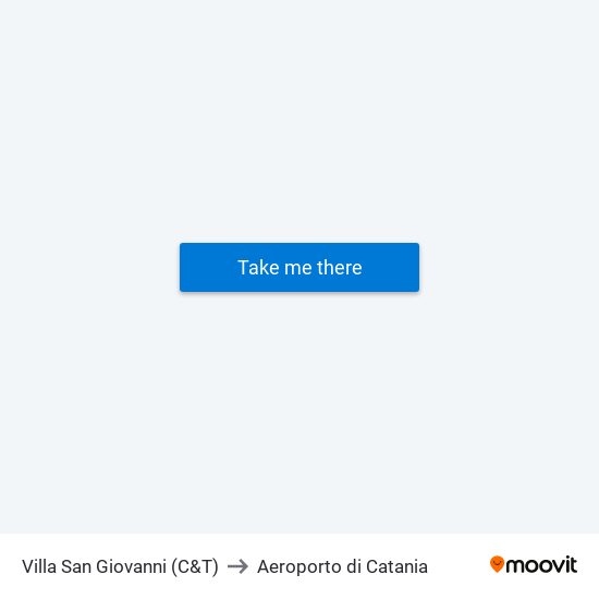 Villa San Giovanni (C&T) to Aeroporto di Catania map