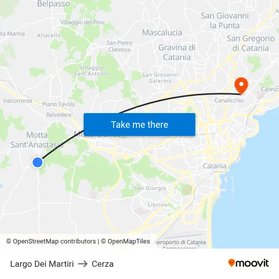 Largo Dei Martiri to Cerza map