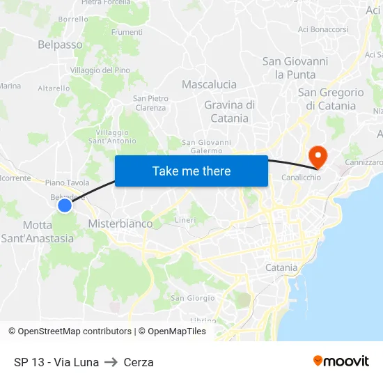 SP 13 - Via Luna to Cerza map