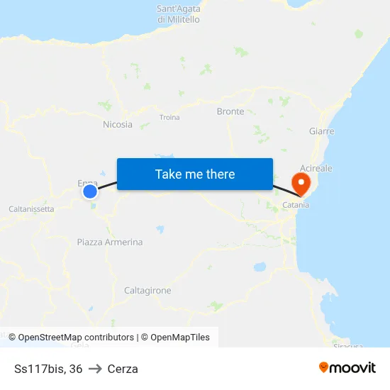 Ss117bis, 36 to Cerza map