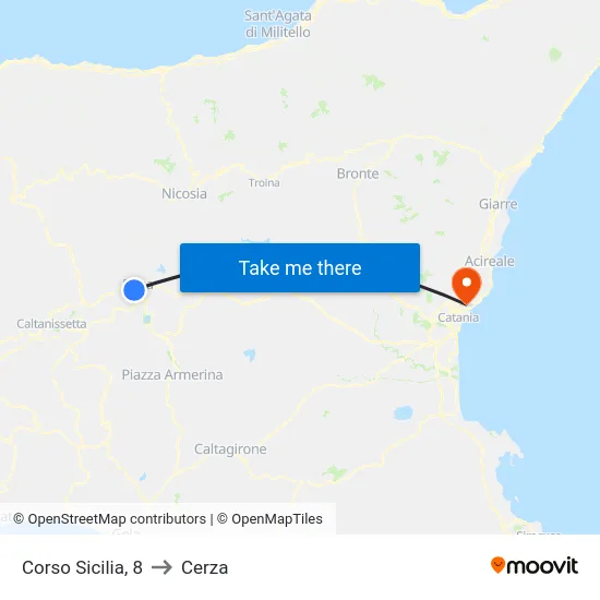 Corso Sicilia, 8 to Cerza map