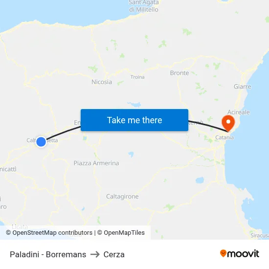 Paladini - Borremans to Cerza map