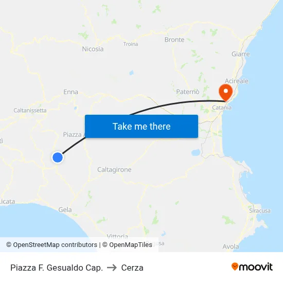 Captain F. Gesualdo Square to Cerza map