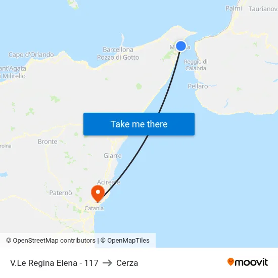 V.Le Regina Elena - 117 to Cerza map