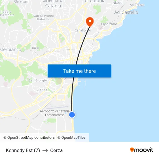 Kennedy Est (7) to Cerza map